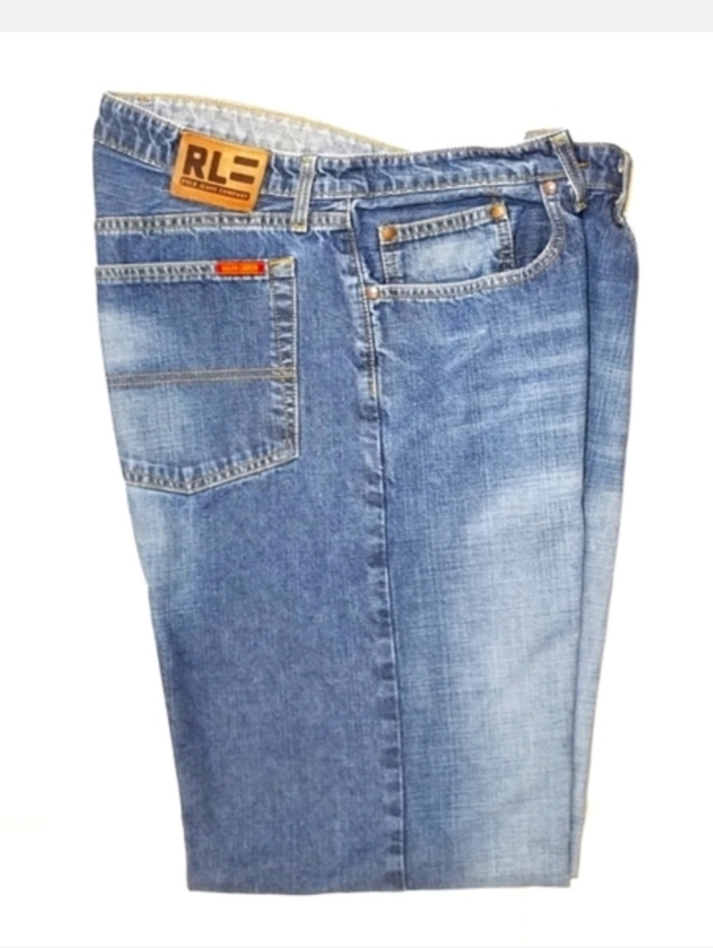 Vtg Ralph Lauren Polo Jeans Easy Fit Straight Blue Medium Wash 38